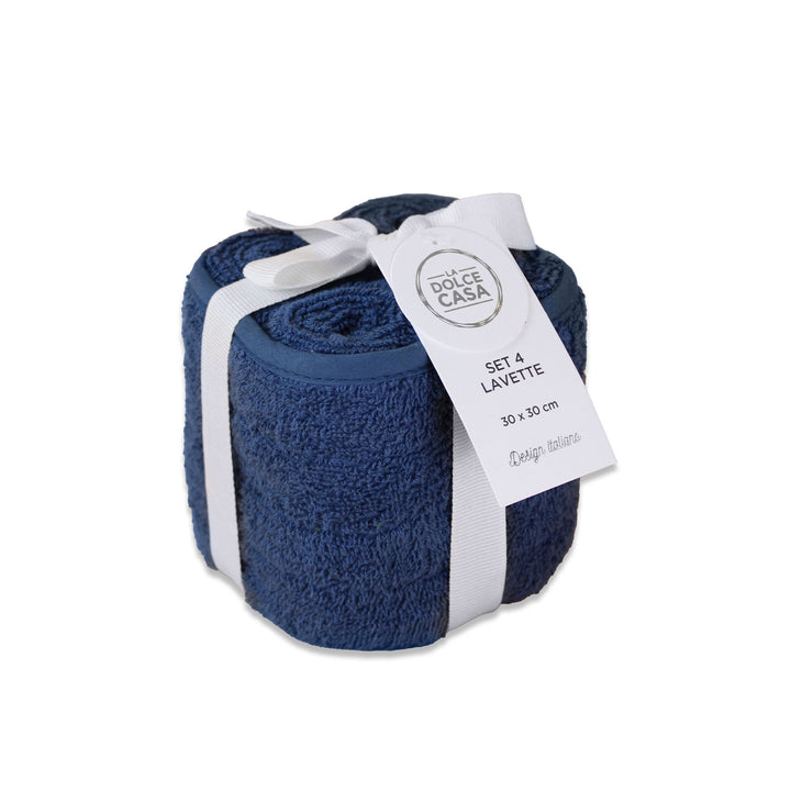 SET 4 LAVETTE 30X30CM IN CESTINO REGALO