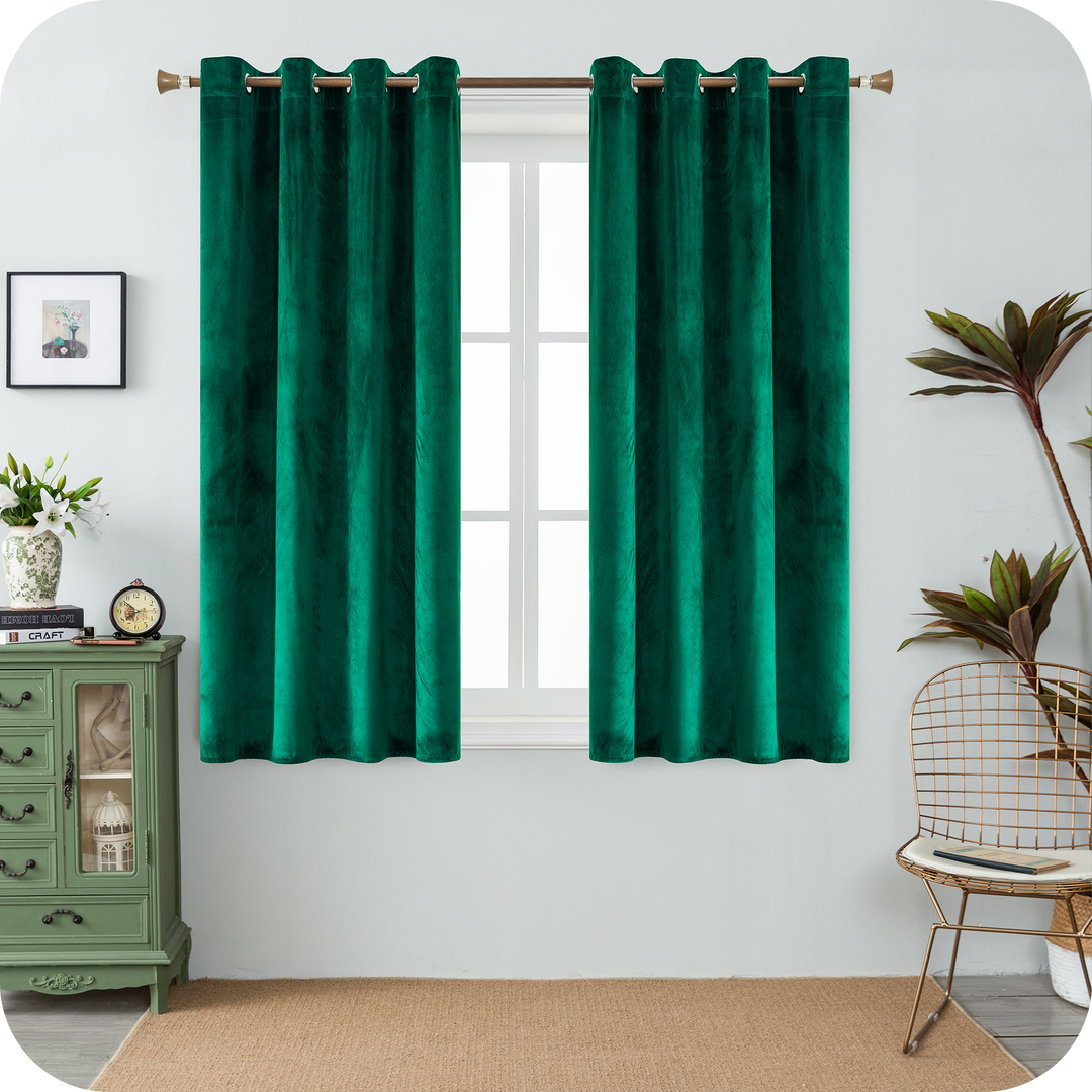 TENDA ADELAIDE OSCURANTE IN VELLUTO 1 PANNELLO 140X150CM VERDE