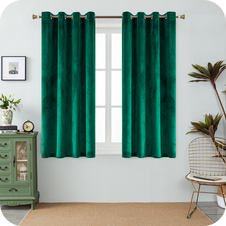 TENDA ADELAIDE OSCURANTE IN VELLUTO 1 PANNELLO 140X150CM VERDE