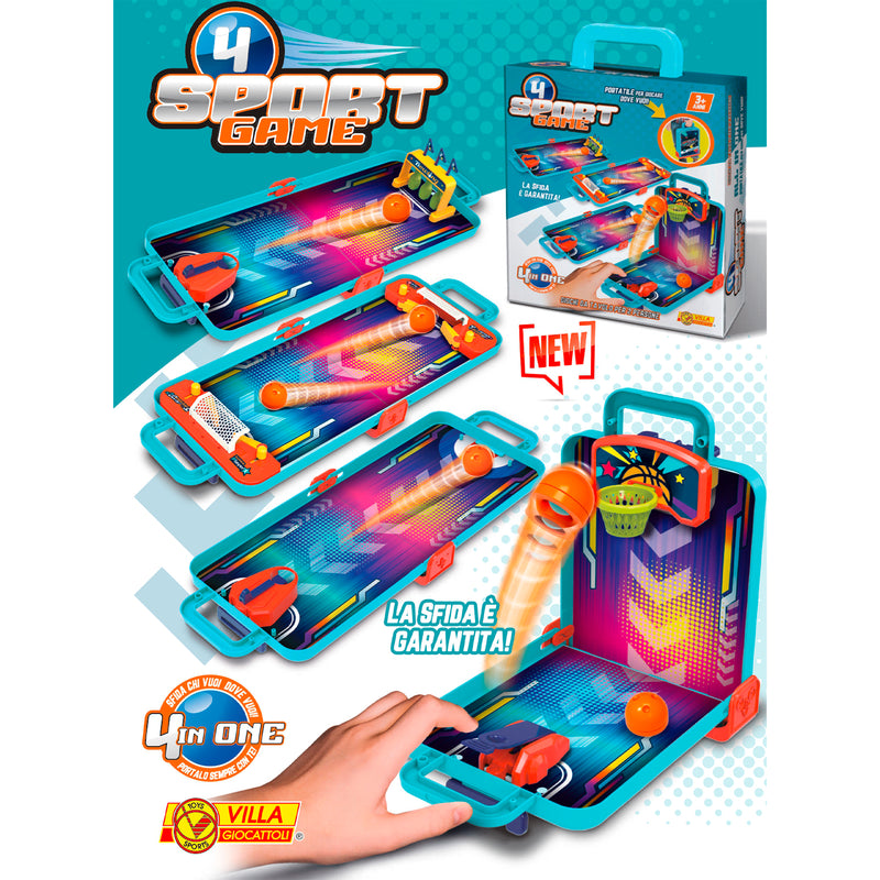 VALIGETTA GIOCHI DA TAVOLO SPORT GAME 4 IN 1
