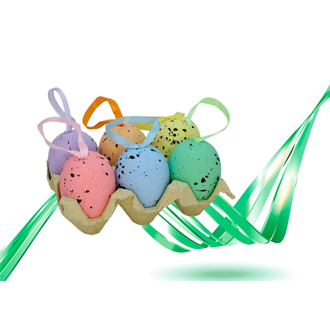 CONFEZIONE 6 UOVA DECORATIVE IN CUSTODIA