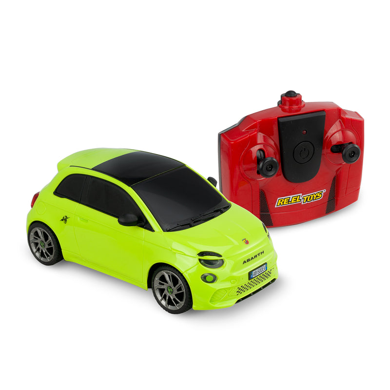 AUTO RADIOCOMANDATA FIAT ABARTH 500E 1:24 CON LUCI