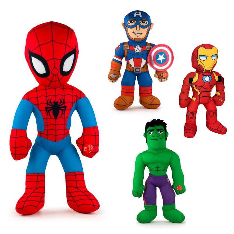 PELUCHE MARVEL AVENGERS 4 PERSONAGGI 50CM CON SUONO