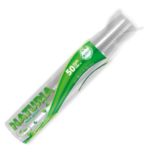 50 BICCHIERI TRASPARENTI R-PET NATURIA 400 ML