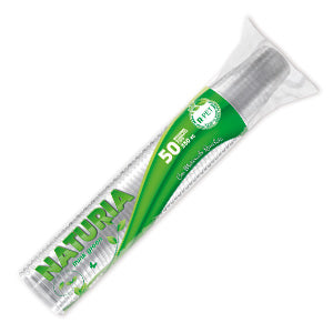50 BICCHIERI TRASPARENTI R-PET NATURIA 350 ML