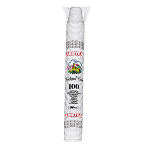100 BICCHIERI BIANCHI WEEKEND TIME 80 ML