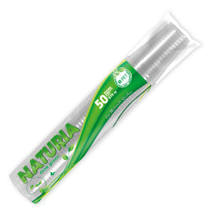 50 BICCHIERI TRASPARENTI R-PET NATURIA 575 ML