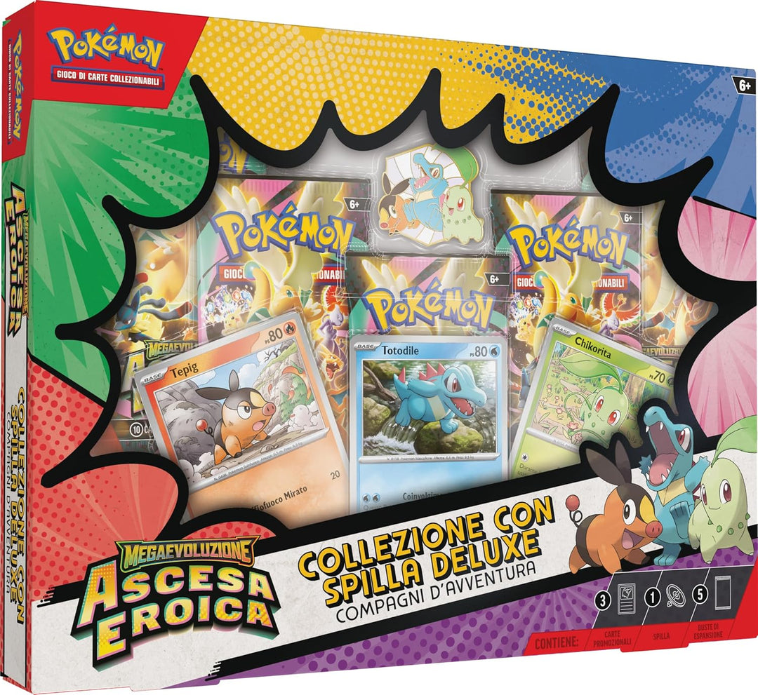 PK10301 POKEMON MEGAEVOLUZIONE ASCESA EROICA - COLLEZIONE CON SPILLA DELUXE (Compagni d&