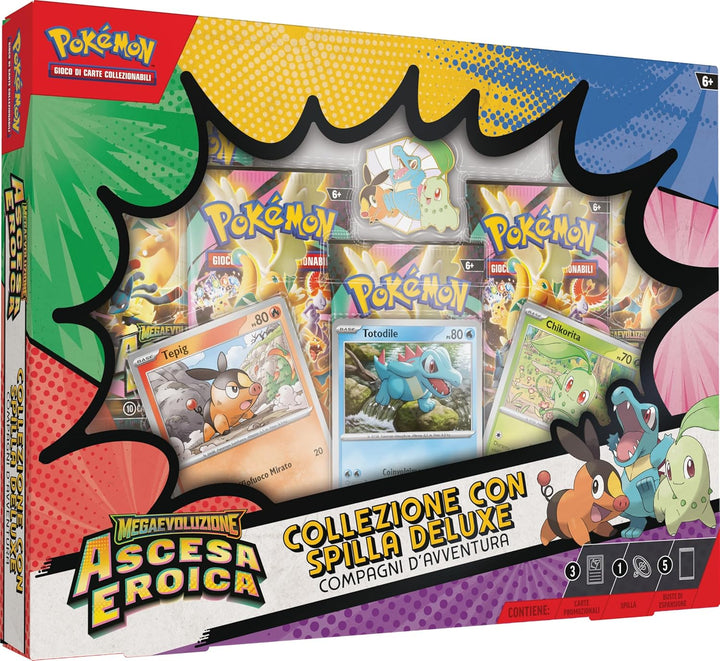 PK10301 POKEMON MEGAEVOLUZIONE ASCESA EROICA - COLLEZIONE CON SPILLA DELUXE (Compagni d&