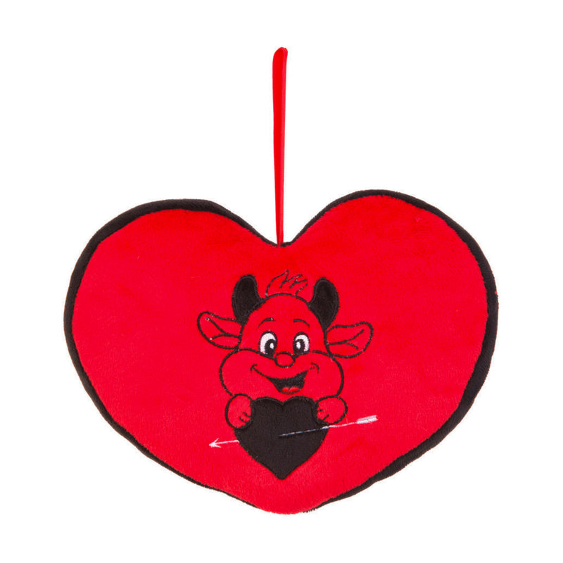 PELUCHE CUORE CON DIAVOLETTO RICAMATO 20CM