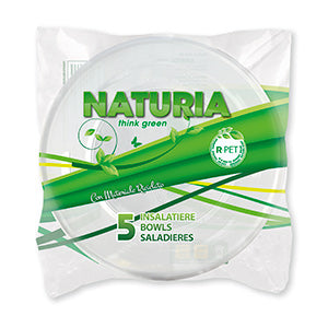5 INSALATIERE TRASPARENTI R-PET NATURIA 1750 ML