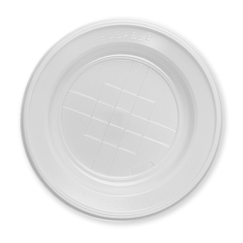 25 PIATTI FONDI BIANCHI RIUTILIZZABILI ARÌ Ø 22 CM