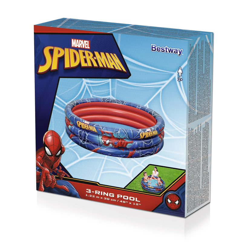 BW98018 PISCINA A 3 ANELLI SPIDERMAN 122X30CM