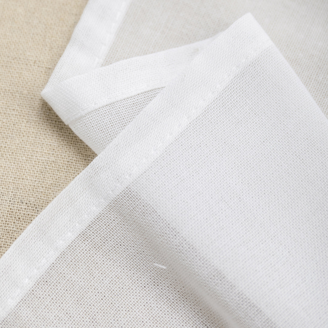 TENDA SHABBY CHIC MISTO LINO CON CENTRINI 1 PANNELLO 140X275CM