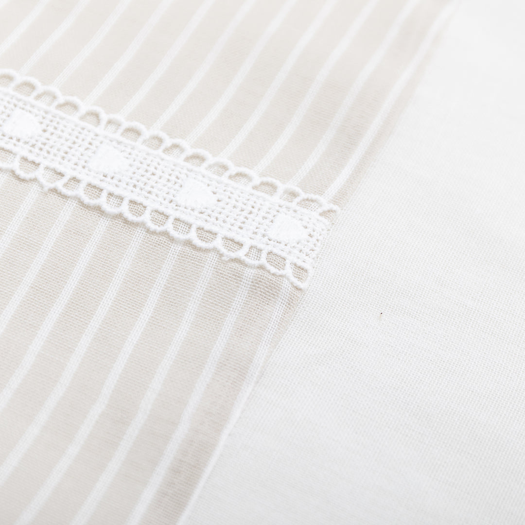 TENDA SHABBY CHIC CON ORLO MERLETTO 1 PANNELLO 140X275CM