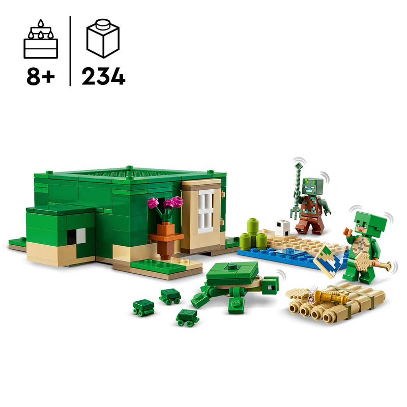 LEGO 21254 MINECRAFT BEACH HOUSE DELLA TARTARUGA