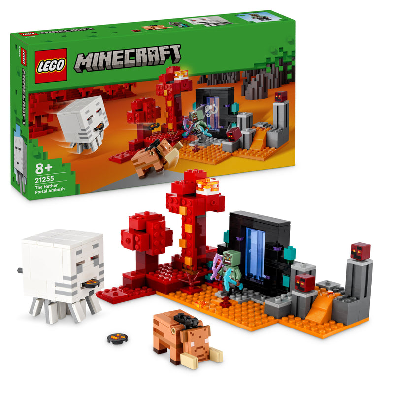 LEGO 21255 MINECRAFT AGGUATO NEL PORTALE DEL NETHER