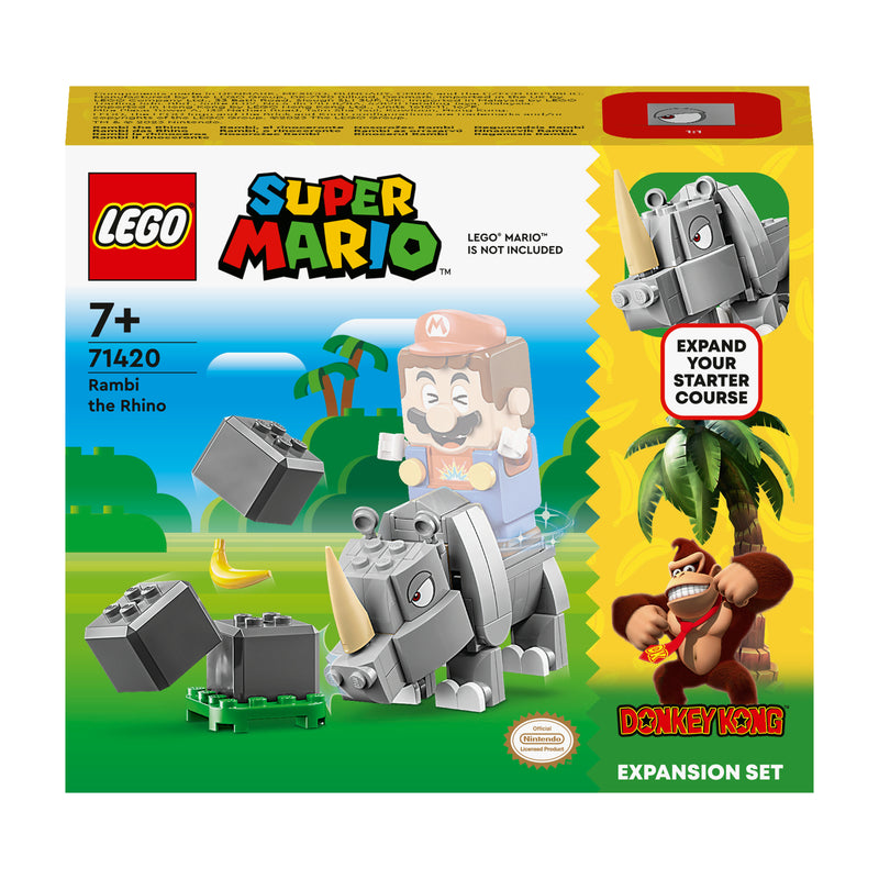 LEGO 71420 SUPER MARIO PACK DI ESPANSIONE RAMBI IL RINOCERONTE