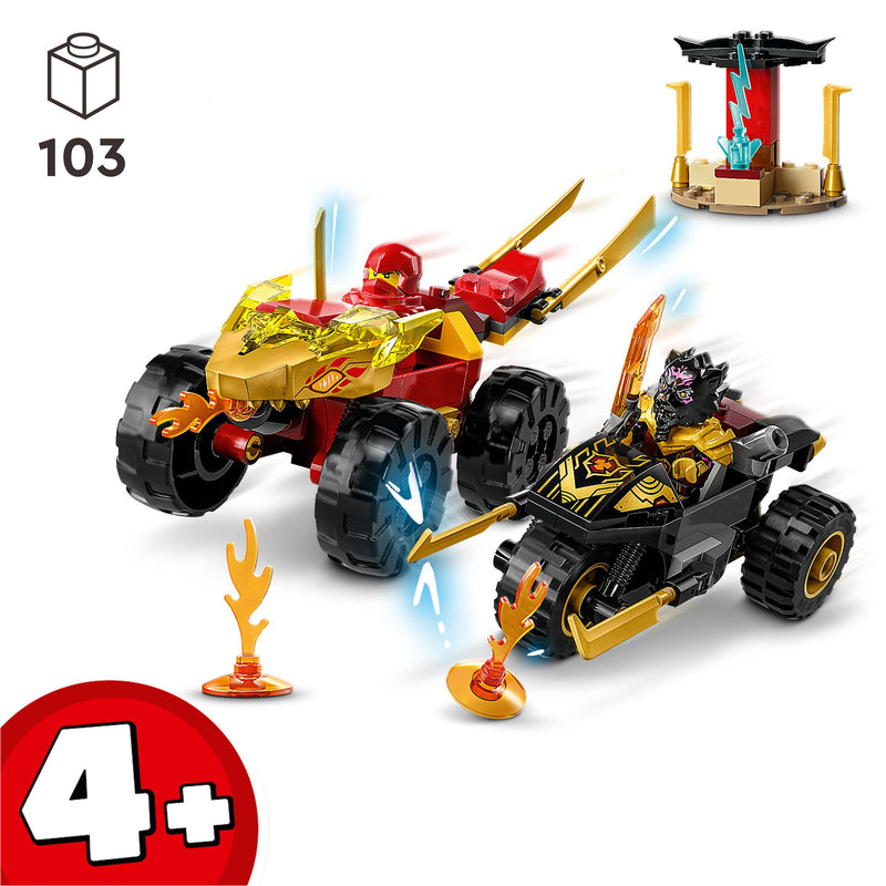 LEGO 71789 NINJAGO BATTAGLIA SU AUTO E MOTO DI KAI E RAS