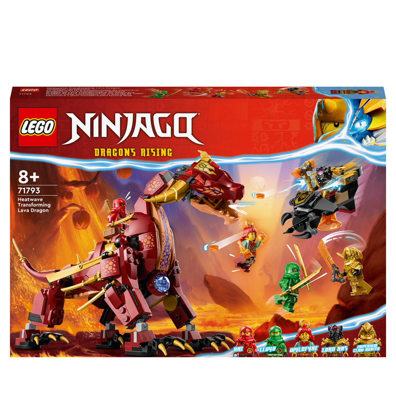 LEGO 71793 NINJAGO DRAGONE DI LAVA TRANSFORMER HEATWAVE