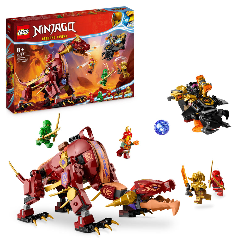 LEGO 71793 NINJAGO DRAGONE DI LAVA TRANSFORMER HEATWAVE