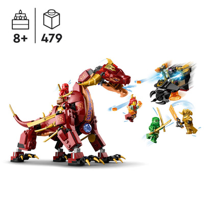 LEGO 71793 NINJAGO DRAGONE DI LAVA TRANSFORMER HEATWAVE