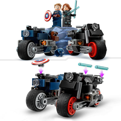 LEGO 76260 SUPER HEROES MOTOCICLETTE DI BLACK WIDOW E CAPTAIN AMERICA