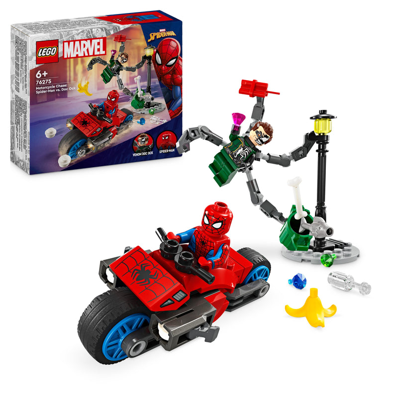 LEGO 76275 SUPER HEROES INSEGUIMENTO SULLA MOTO: SPIDER-MAN VS. DOC OCK