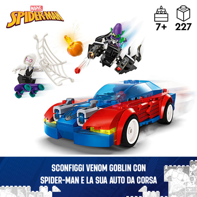 LEGO 76279 SUPER HEROES AUTO DA CORSA DI SPIDER-MAN E VENOM GOBLIN