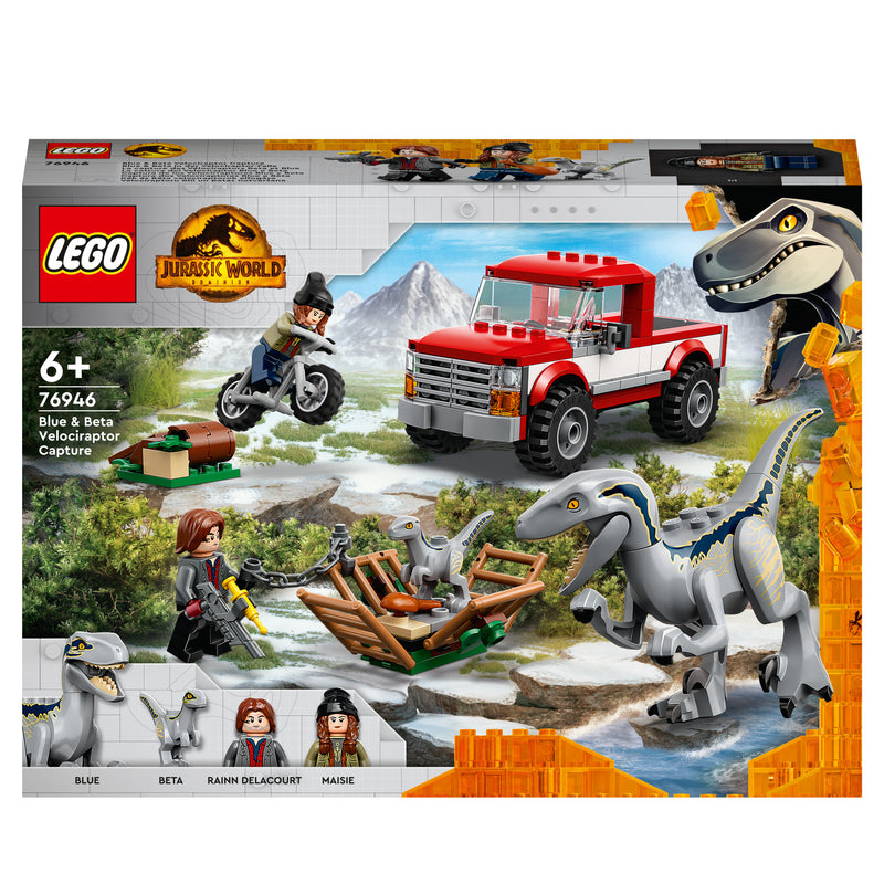 LEGO 76946 JURASSIC WORLD LA CATTURA DEI VELOCIRAPTOR BLUE E BETA