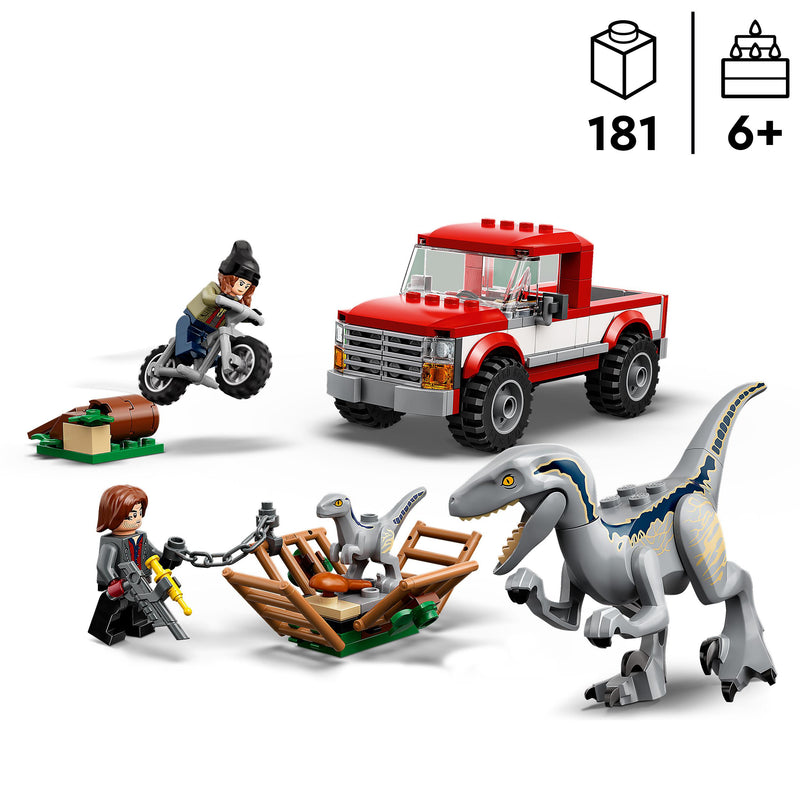 LEGO 76946 JURASSIC WORLD LA CATTURA DEI VELOCIRAPTOR BLUE E BETA