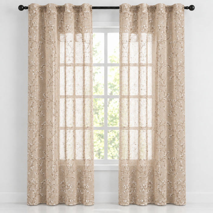 COPPIA TENDE ANTIGUA SEMI FILTRANTI FANTASIA MAGNOLIA 2X70X240CM MAGGESE