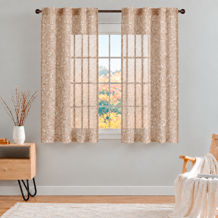 COPPIA TENDE ANTIGUA SEMI FILTRANTI FANTASIA MAGNOLIA 2X55X150CM MAGGESE