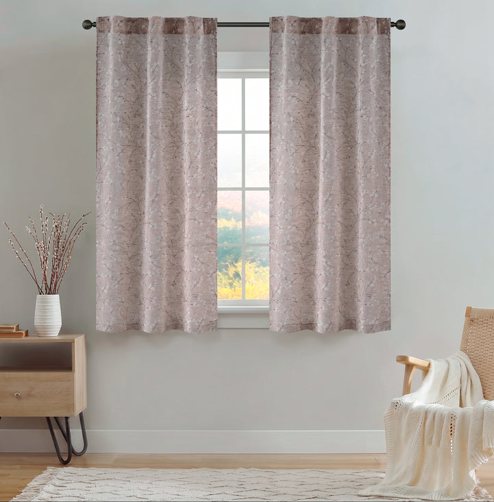 COPPIA TENDE ANTIGUA SEMI FILTRANTI FANTASIA MAGNOLIA 2X70X150CM MAGGESE