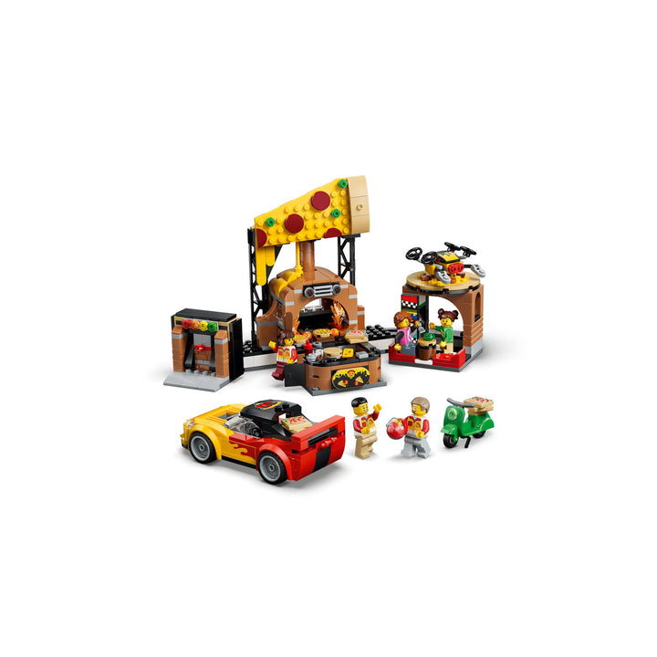 LEGO 60496 CENTRO DI CONSEGNA PIZZE CON VEICOLI