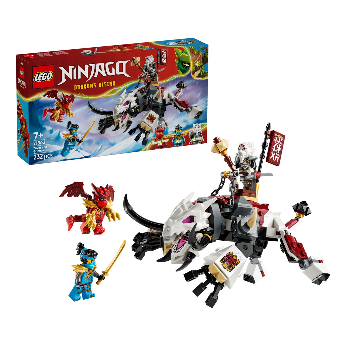 LEGO 71863 ZILVAR E GRIMTAK LA BESTIA DRAGO