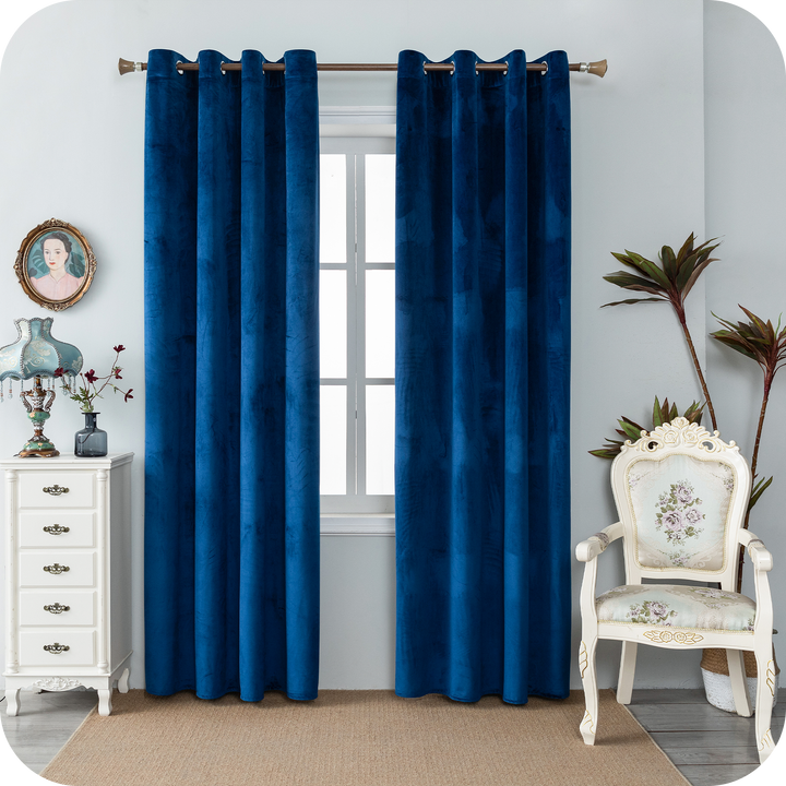 TENDA ADELAIDE OSCURANTE IN VELLUTO 1 PANNELLO 140X240CM BLU
