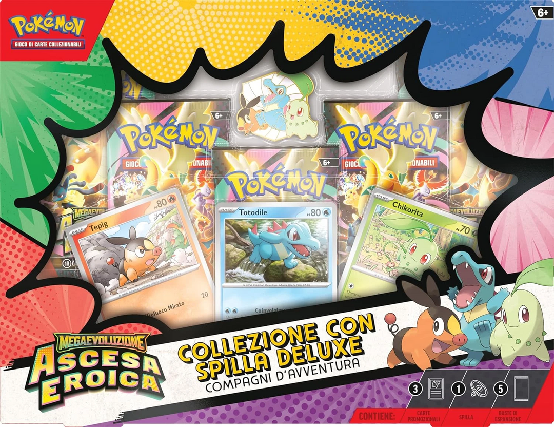 PK10301 POKEMON MEGAEVOLUZIONE ASCESA EROICA - COLLEZIONE CON SPILLA DELUXE (Compagni d&