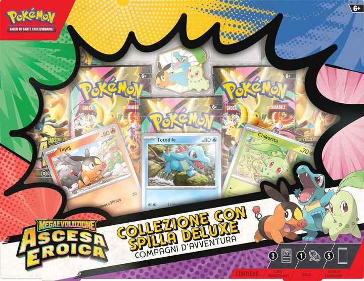 PK10301 POKEMON MEGAEVOLUZIONE ASCESA EROICA - COLLEZIONE CON SPILLA DELUXE (Compagni d&