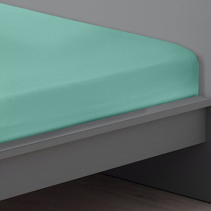 LENZUOLO CON ANGOLI AYR MATRIMONIALE VERDE ACQUA