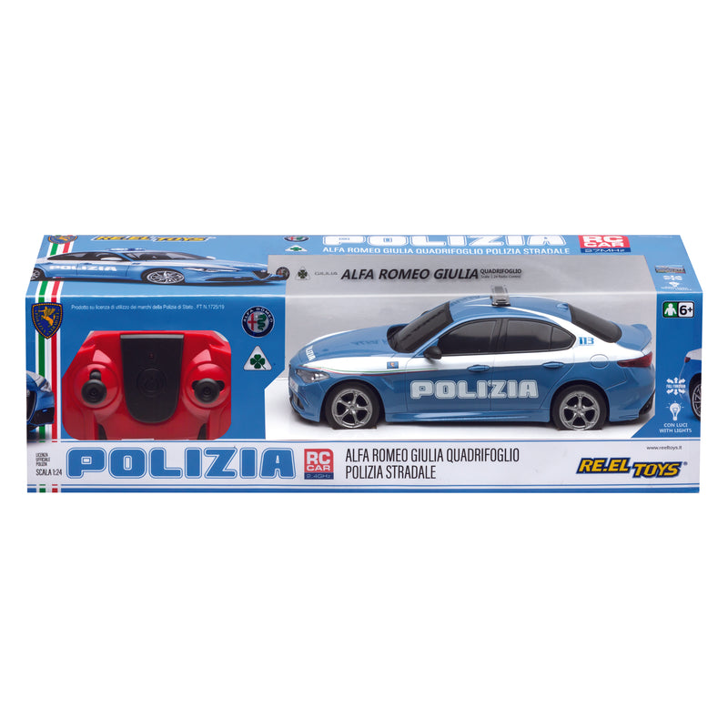 AUTO RADIOCOMANDATA ALFA ROMEO GIULIETTA QUADRIFOGLIO POLIZIA STRADALE 1:24