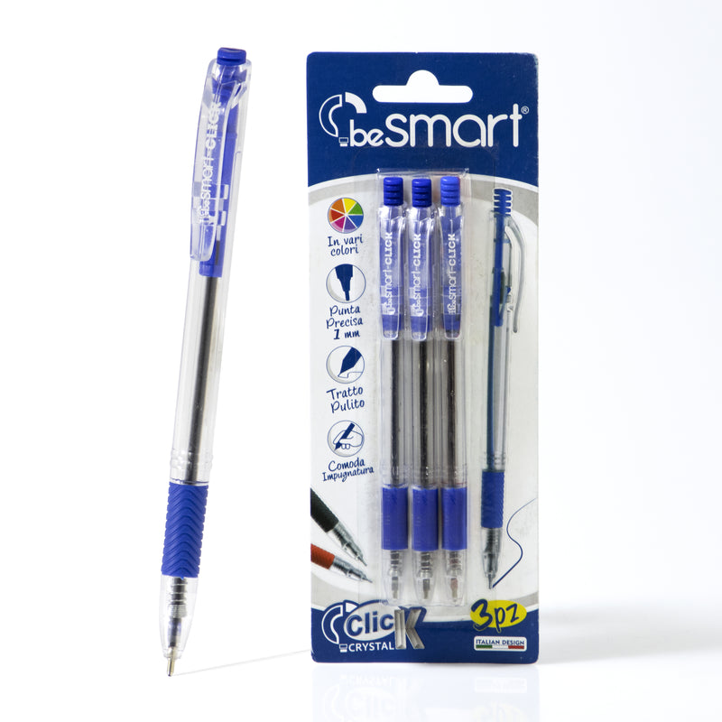 3 PENNE BLU CLICK CRYSTAL BESMART