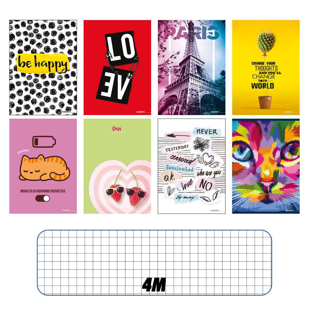 MAXI QUADERNO A4 RAGAZZA 20+1 FOGLI 80G QUADRETTO 4MM