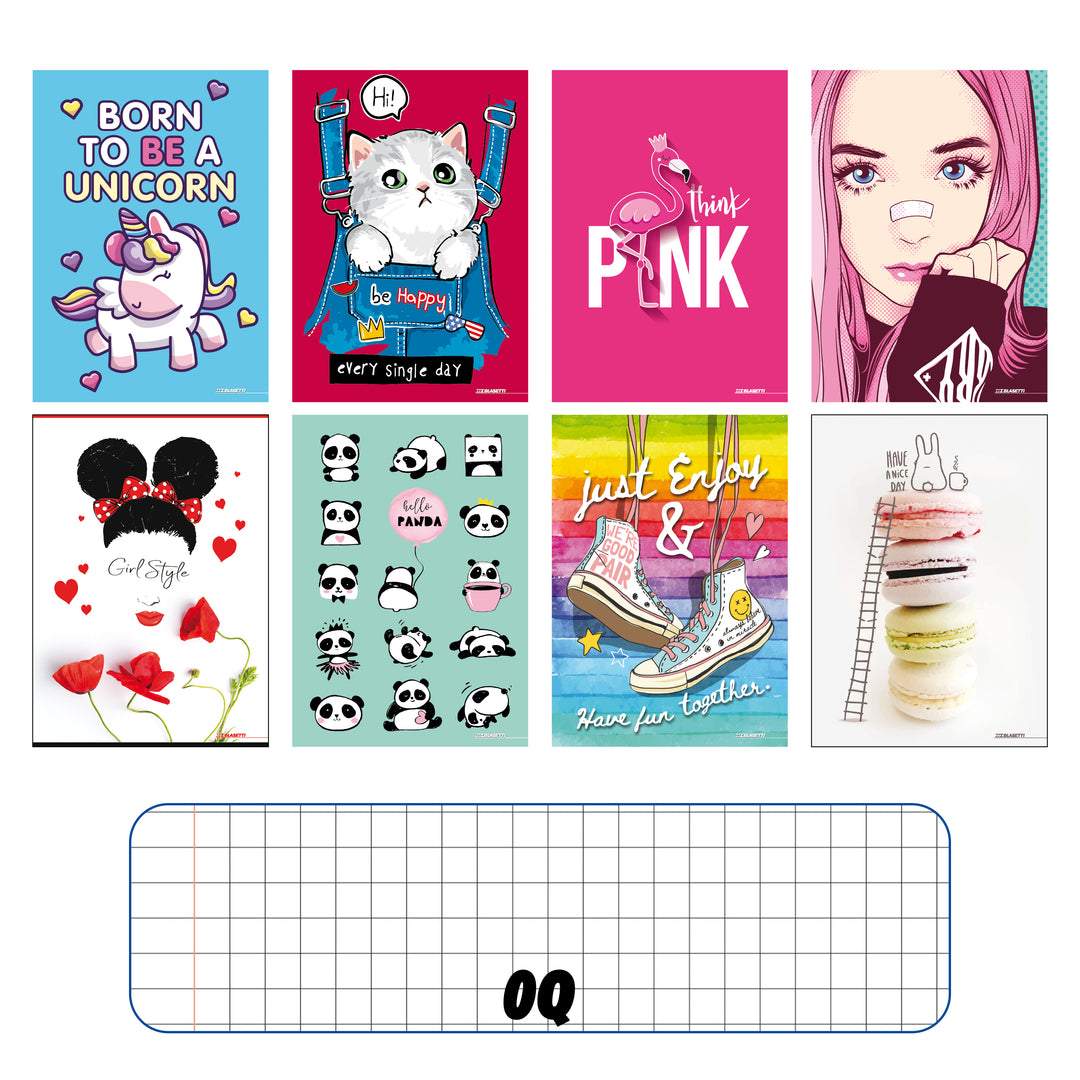 MAXI QUADERNO A4 BIMBA 20+1 FOGLI 80G QUADRETTO 5MM CON MARGINE