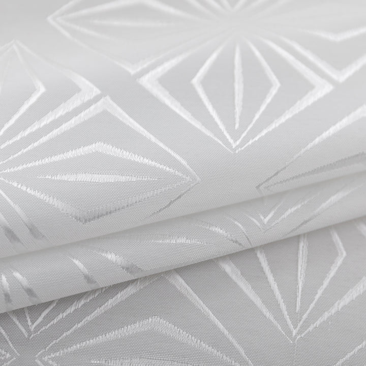 COPPIA TENDE JACQUARD BIANCHE SEMI OSCURANTI FANTASIA A ROMBI 2X70X145CM