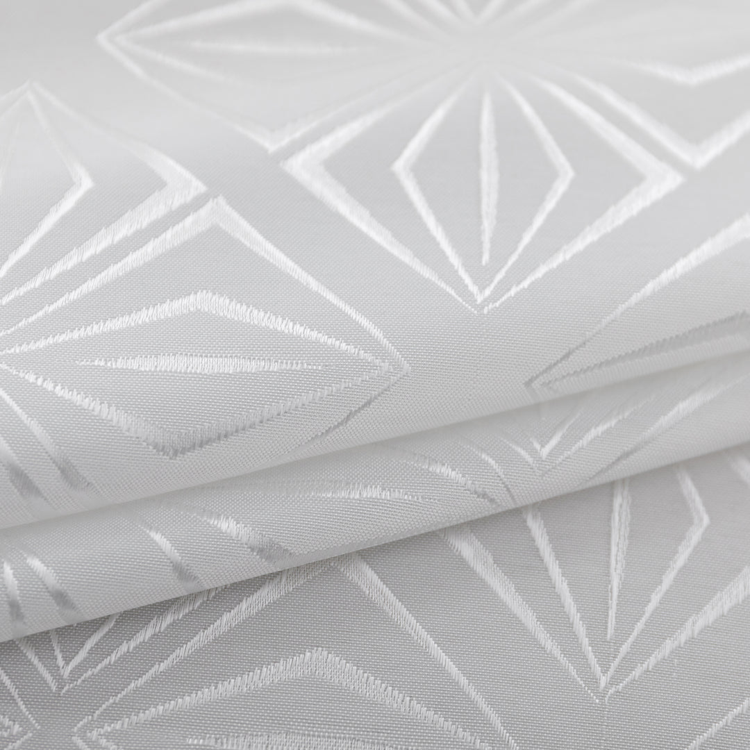 TENDA JACQUARD BIANCA SEMI OSCURANTE FANTASIA A ROMBI 1 PANNELLO 140X145CM