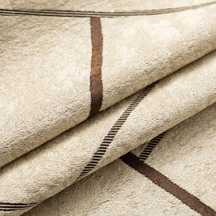 TENDA USTICA SEMI OSCURANTE FANTASIA GEOMETRICA 1 PANNELLO 140X275CM BEIGE E MARRONE