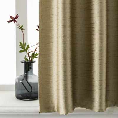 COPPIA TENDE JERSEY OSCURANTI METALLIZZATE 2X70X145CM ORO