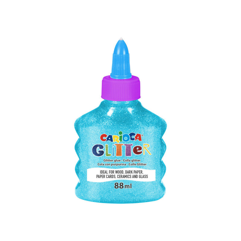 COLLA CON GLITTER NEON 88ML AZZURRO