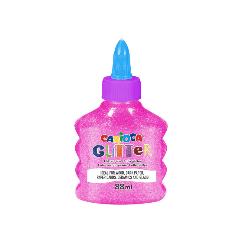 COLLA CON GLITTER NEON 88ML ROSA